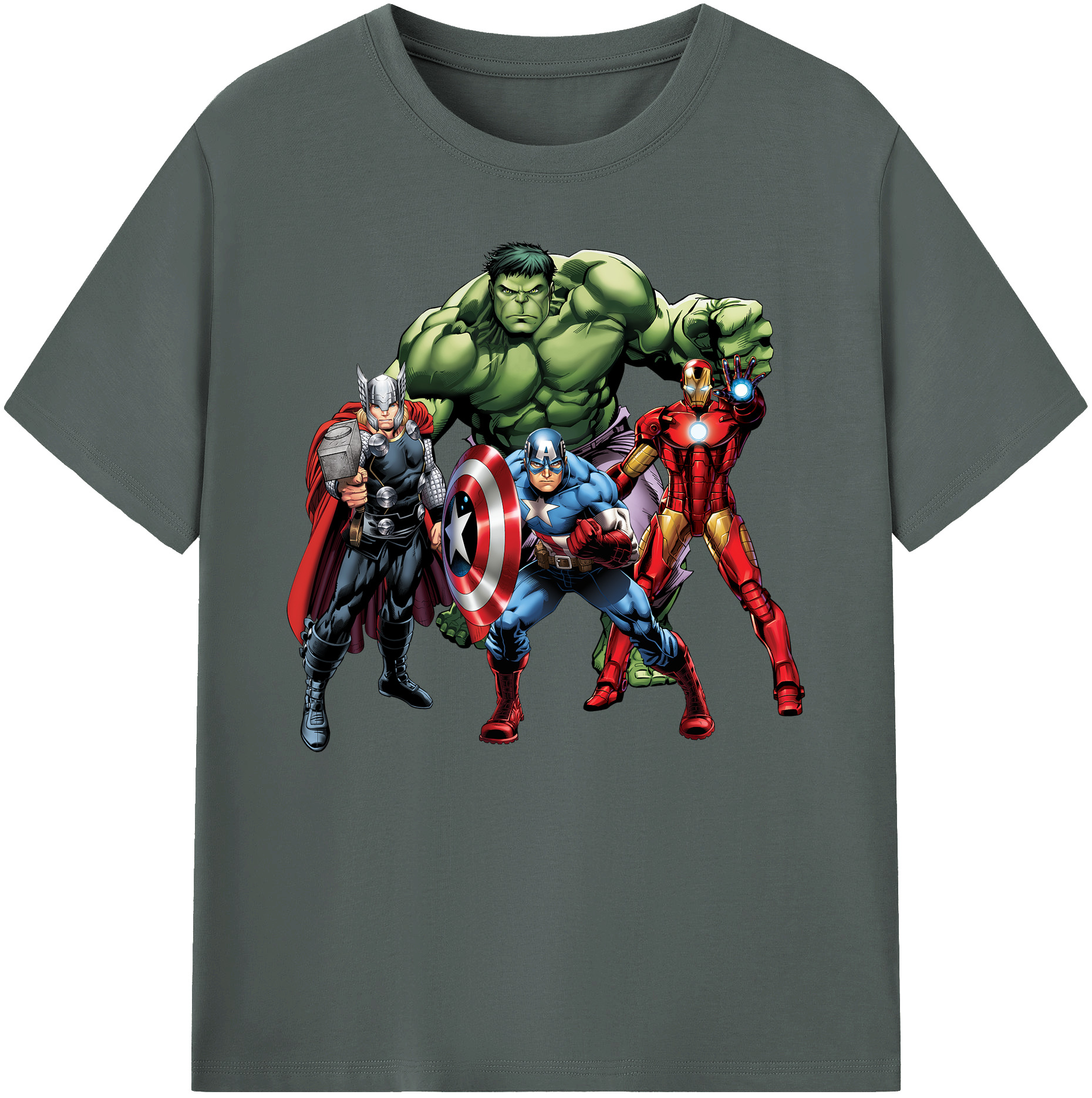 （画像用） アベンジャーズ The Avengers 綿100％ メンズ半袖Tシャツ｜肌触りやわらか＆通気性
